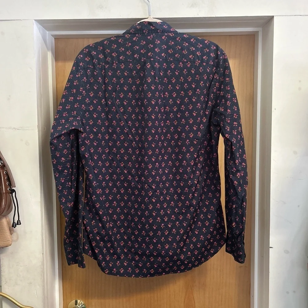 J Crew MENS Slim Fit Cotton Blend Floral Print Button Down Shirt - size M